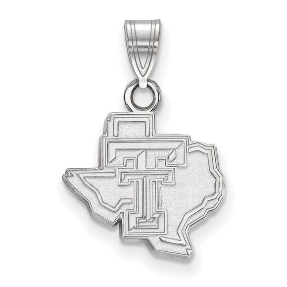 Sterling Silver Texas Tech U. Small Pendant - Picture 1 of 3